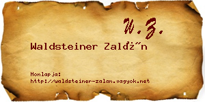 Waldsteiner Zalán névjegykártya